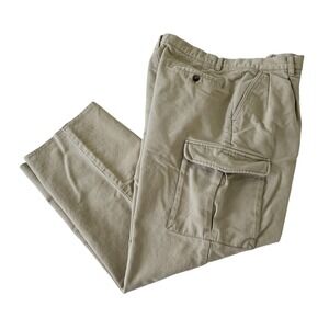 Eddie Bauer Men's Corduroy Cargo Pants Straight Leg Pleated Front Size 35x32